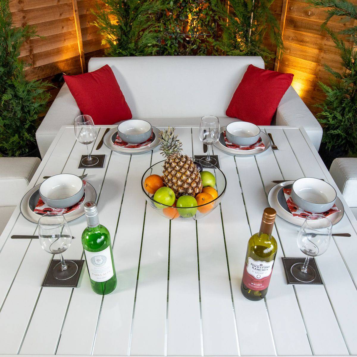 Sunbrella Bali 4 Piece Sofa Set - White