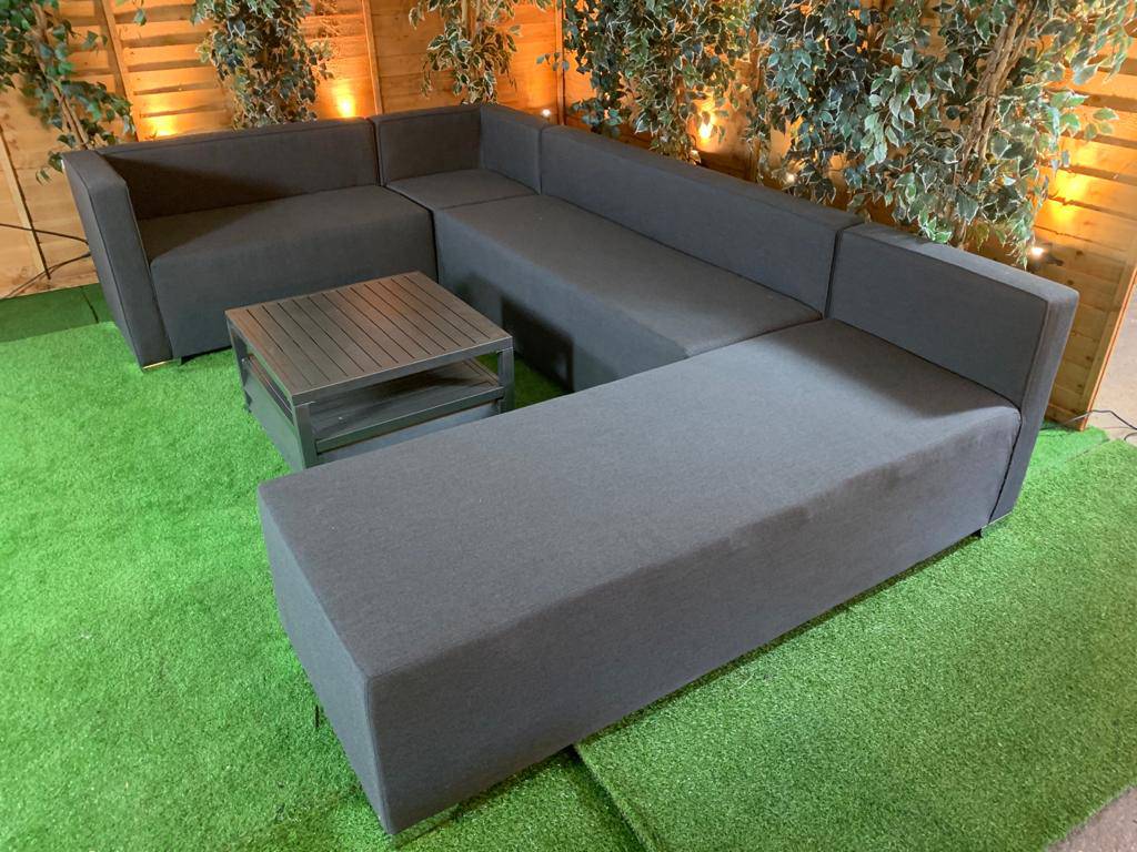 Sunbrella Corner Group With Separate Sun Lounger