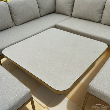 Genoa Rope Corner Garden Sofa With rising table