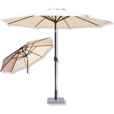 Cream Round Parasol 2.7 Meter - Garden Furniture Hub Essex