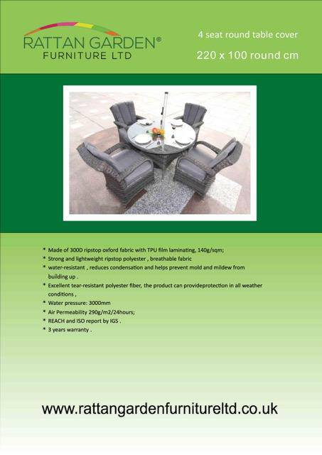 4 Seater Round Furniture Cover