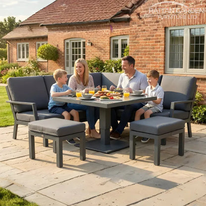 Aluminium ALEXANDER Corner Sofa with Adjustable Table