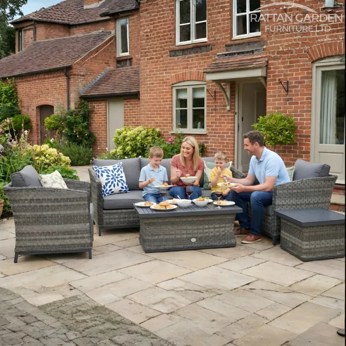 Monaco Serena Sofa Set With Aluminium Table Top