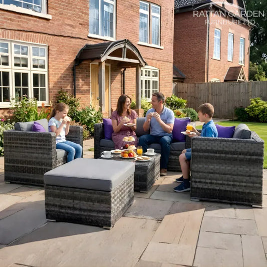 Rattan Serena Corfu 4 Seat 5 Piece Sofa Set