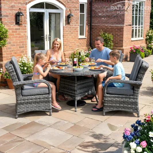 Serena Tokyo Round 4 Seater Rattan Garden Dining Set