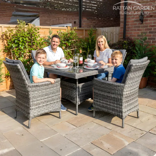 Rattan Serena Atlanta Square 4 Seater Dining Set