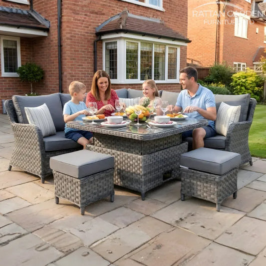 Rattan Serena Oxford Square Rising Table Corner Set