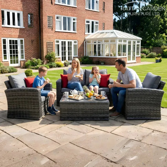 Serena Rhodes 4 Seat 3 Piece rattan Sofa Set