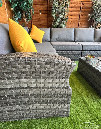 Rattan Serena Lisbon Corner Sofa Set with Coffee Table