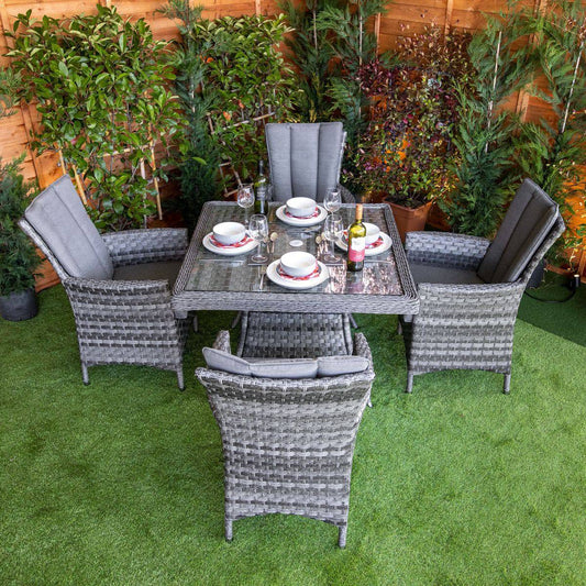 Serena Atlanta Square 4 Seater Rattan Dining Set - Rattan Garden Furniture Essex