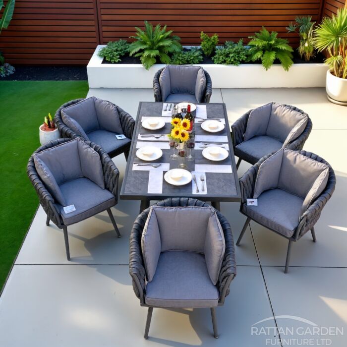 Seychelles Rope Rectangular 6 Seat Dining Set