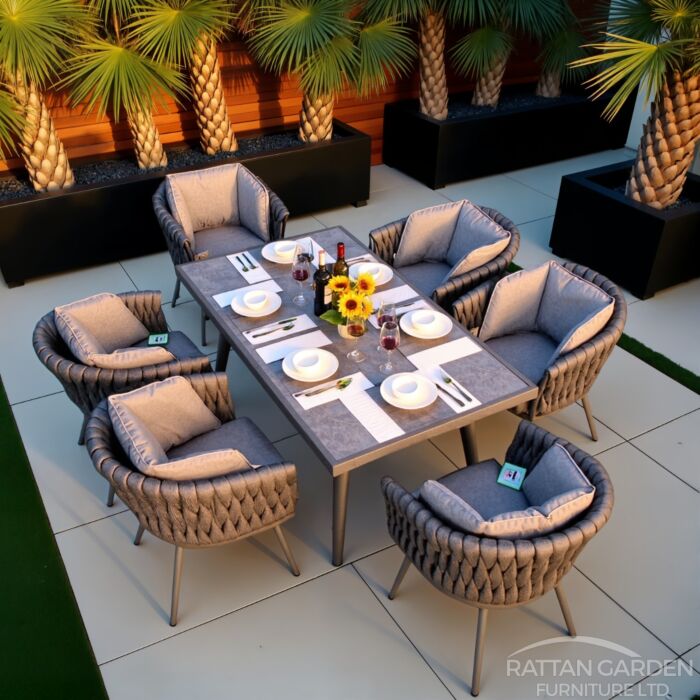 Seychelles Rope Rectangular 6 Seat Dining Set