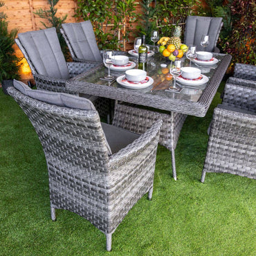 Serena Atlanta Rectangular 6 Seater Garden Dining Set