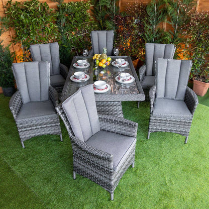 Serena Atlanta Rectangular 6 Seater Garden Dining Set