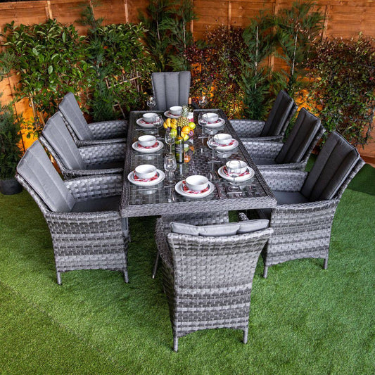 Serena Atlanta Rectangular 8 Seat Rattan Dining Set