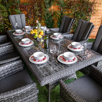 Serena Atlanta Rectangular 8 Seat Rattan Dining Set