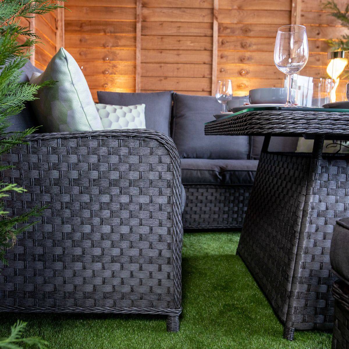 Serena Miami Corner Sofa Set with Firepit