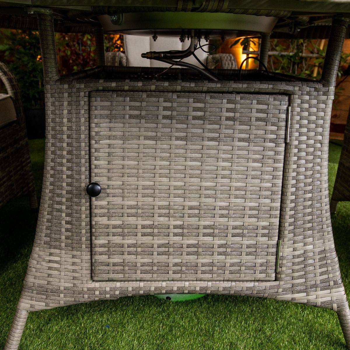 Champagne Tokyo Round 4 Seat Fire Pit Set - Garden Furniture Hub Essex